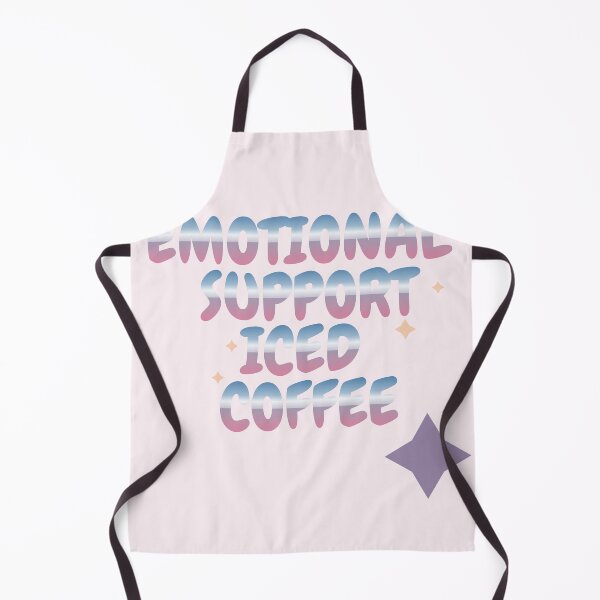 Item preview, Emotional Support Iced Coffee Pastel Retro Aesthetic Quote designed and sold by Joshbrowny.