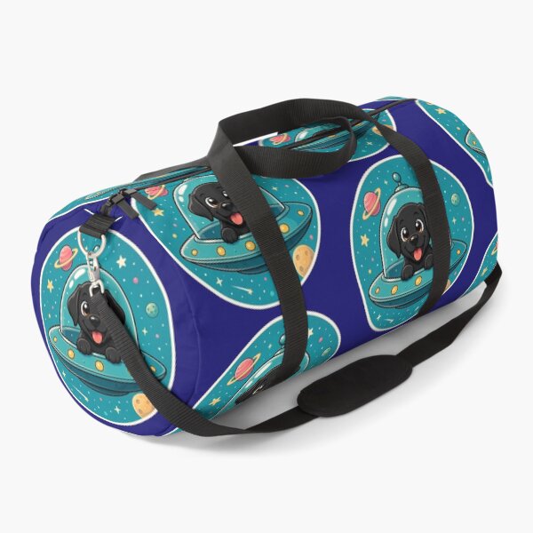 Item preview, Cosmic Lab – Black Labrador in a UFO | Space Dog Illustration designed and sold by Goodthingstree.