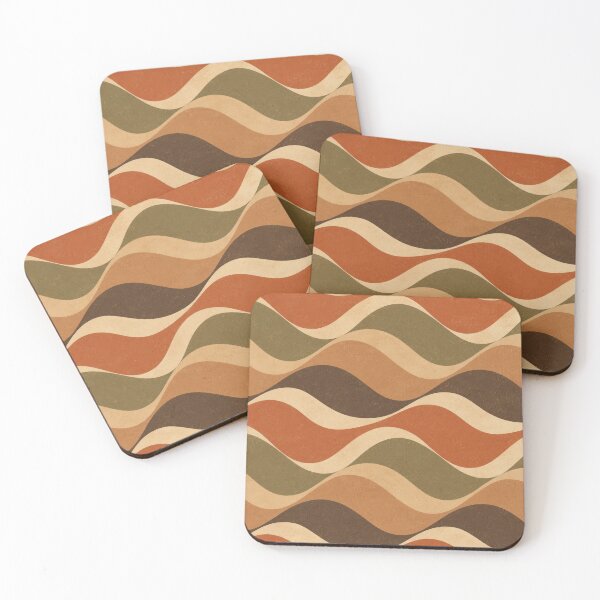 Item preview, Desert Horizon Groovy Wave Pattern designed and sold by Golden Era Studio.