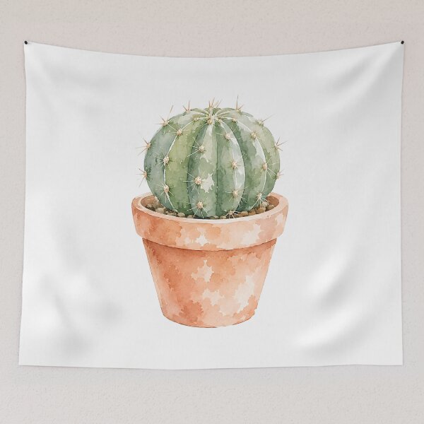 Item preview, Watercolor Cactus Print | Terracotta Desert Plant Art designed and sold by PLANT LOVER'S PARADISE.