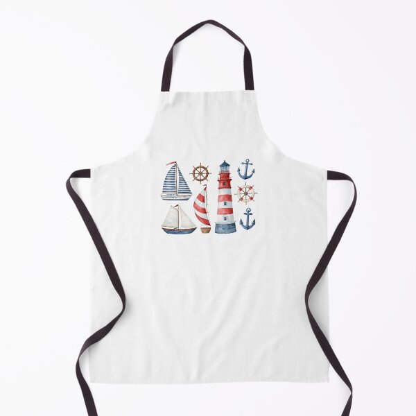 Item preview, Nautical Watercolor Clipart Collection – Sailboats, Lighthouse & Maritime Symbols designed and sold by Ramona-Gliga.