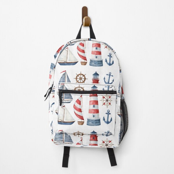 Item preview, Nautical Watercolor Clipart Collection – Sailboats, Lighthouse & Maritime Symbols designed and sold by Ramona-Gliga.