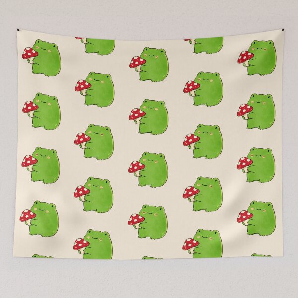 Item preview, Chubby Frog Hugging Red Mushroom designed and sold by jianina-alondra.