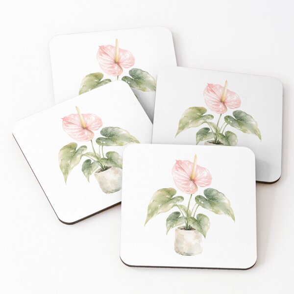 Item preview, Watercolor Anthurium Print | Blush Pink Flower Art designed and sold by PLANT LOVER'S PARADISE.