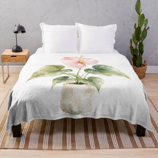 Item preview, Watercolor Anthurium Print | Blush Pink Flower Art designed and sold by PLANT LOVER'S PARADISE.