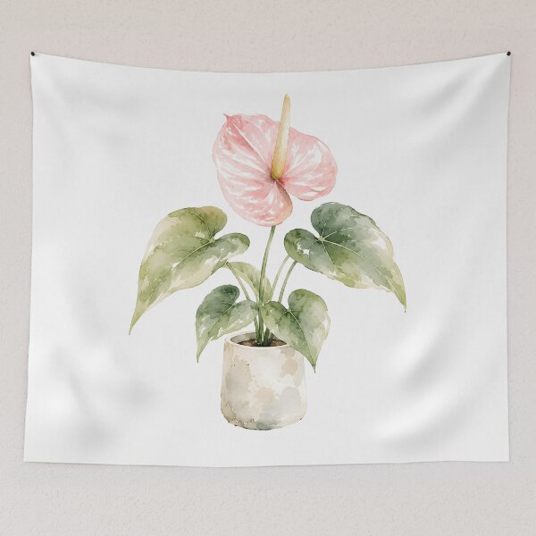 Item preview, Watercolor Anthurium Print | Blush Pink Flower Art designed and sold by PLANT LOVER'S PARADISE.