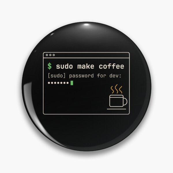 Item preview, Sudo Make Coffee — Funny Linux Terminal Command Programmer designed and sold by abdoali102.