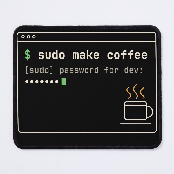 Item preview, Sudo Make Coffee — Funny Linux Terminal Command Programmer designed and sold by abdoali102.