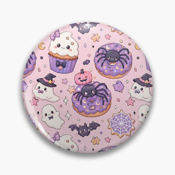 Item preview, Japanese Kawaii Spooky Treats Night Pattern designed and sold by Thai Vibe Studio.