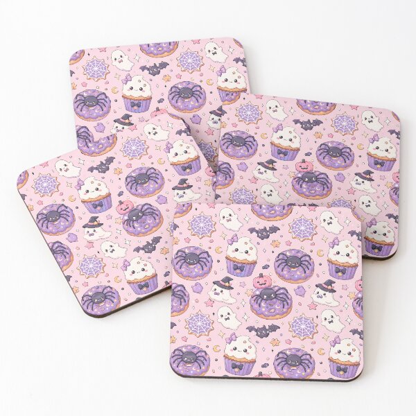 Item preview, Japanese Kawaii Spooky Treats Night Pattern designed and sold by Thai Vibe Studio.