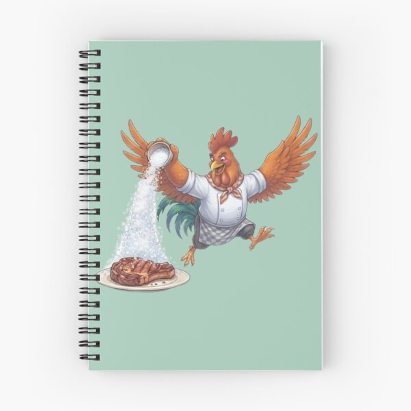 Item preview, Dramatic Rooster Chef Seasoning Ribeye Steak Salt Bae Art designed and sold by BreezifyDesignStudio.