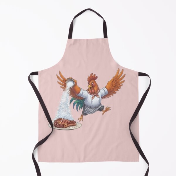Item preview, Dramatic Rooster Chef Seasoning Ribeye Steak Salt Bae Art designed and sold by BreezifyDesignStudio.