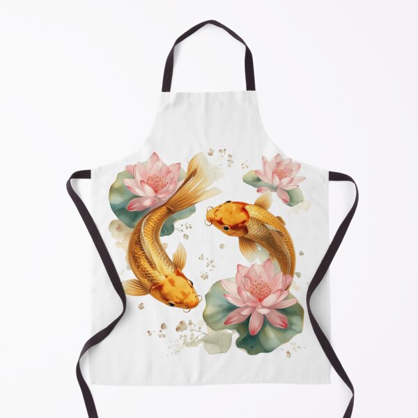 Item preview, Two Golden Koi Fish with Pink Roses designed and sold by ZrnzoDesign.