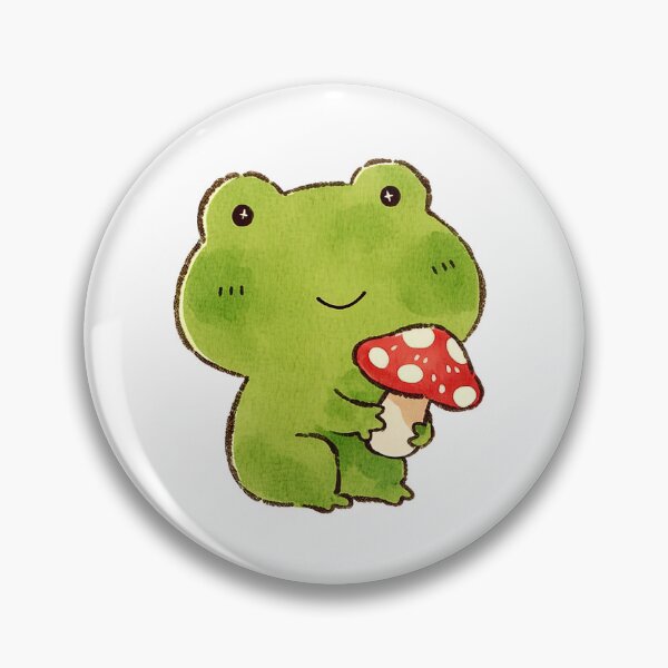 Item preview, Round Frog Cuddling Toadstool Mushroom designed and sold by jianina-alondra.