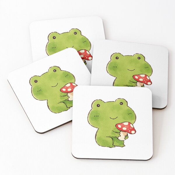 Item preview, Round Frog Cuddling Toadstool Mushroom designed and sold by jianina-alondra.