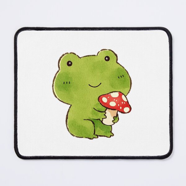 Item preview, Round Frog Cuddling Toadstool Mushroom designed and sold by jianina-alondra.