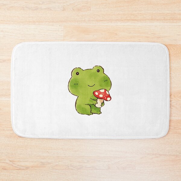 Item preview, Round Frog Cuddling Toadstool Mushroom designed and sold by jianina-alondra.