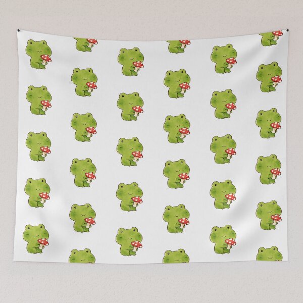 Item preview, Round Frog Cuddling Toadstool Mushroom designed and sold by jianina-alondra.