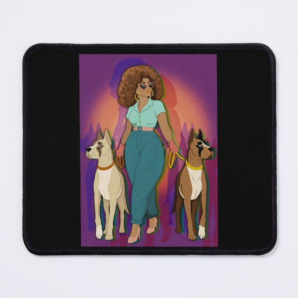 Item preview, Afro Boss Woman With Dogs designed and sold by ellealsopaints.