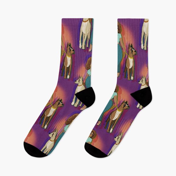 Item preview, Afro Boss Woman With Dogs designed and sold by ellealsopaints.