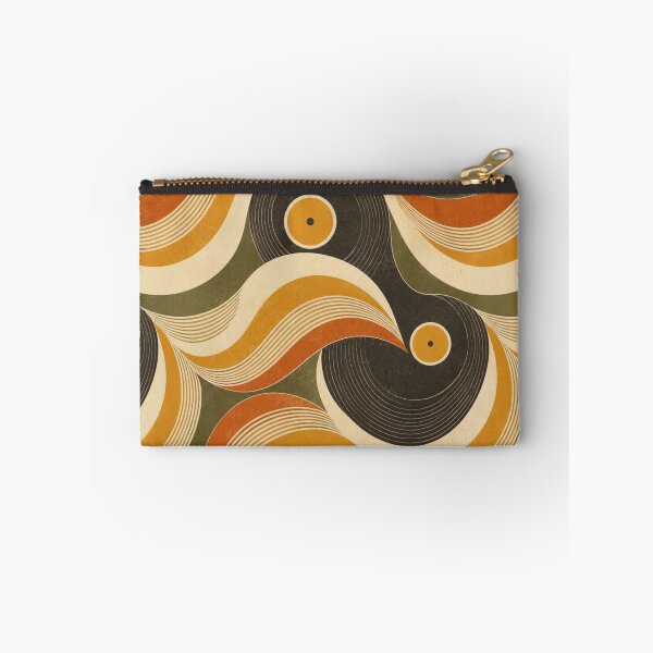 Item preview, Vinyl Groove Retro Wave Seamless Pattern designed and sold by Golden Era Studio.