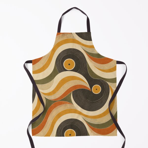 Item preview, Vinyl Groove Retro Wave Seamless Pattern designed and sold by Golden Era Studio.