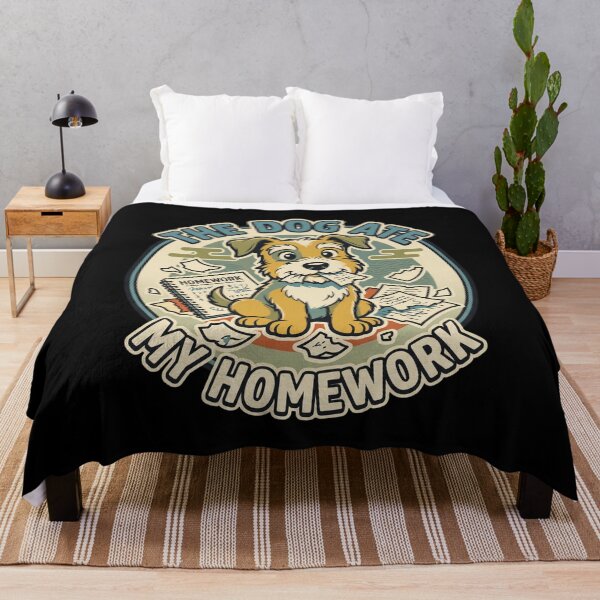 Item preview, The Dog Ate My Homework - Classic School Excuse Funny Puppy Graphic designed and sold by khaled-bahaa.