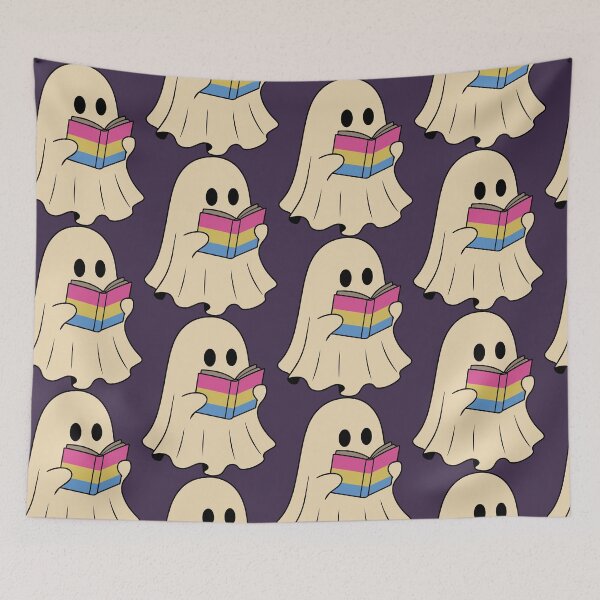 Item preview, Pansexual Halloween Ghost Reading Book designed and sold by Cannaxes Studio.