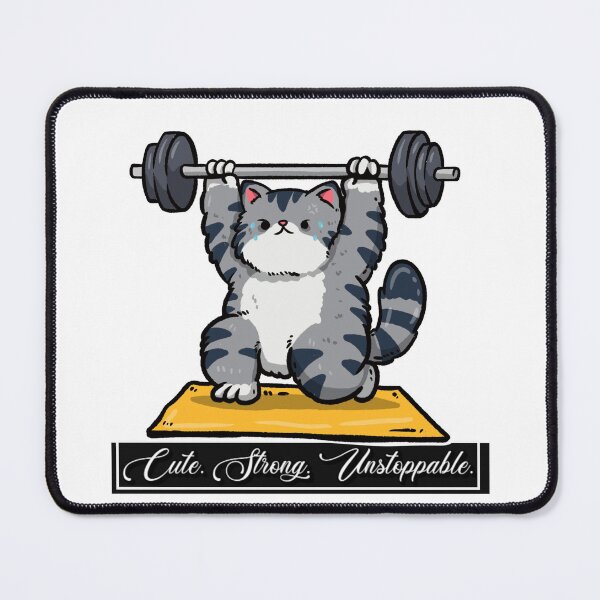 Item preview, Gym cat ver 15b| Vintage pet cat Fitness Workout Aesthetic | Gym cat Motivation Apparel designed and sold by mndesignworx.