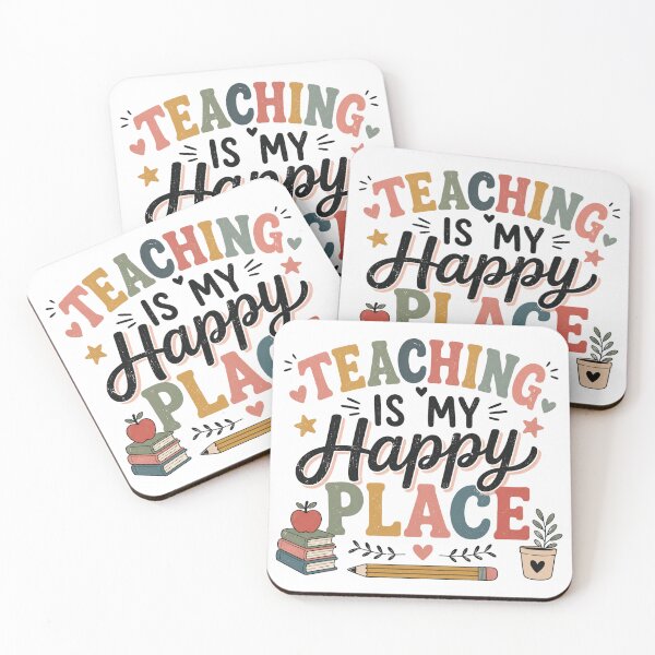 Item preview, Teaching Is My Happy Place Cute Teacher Design designed and sold by Vexa Tees.