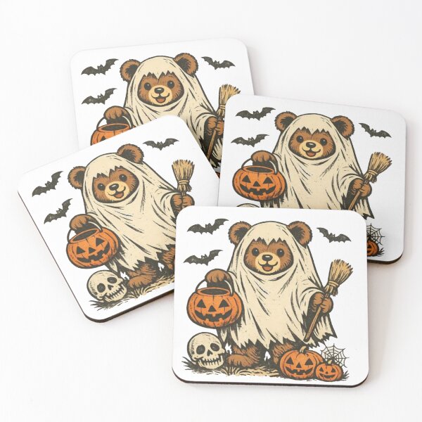 Item preview, Vintage Halloween Bear Ghost – Cute Spooky Pumpkin Trick or Treat designed and sold by Gbriel3.