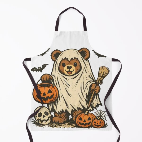 Item preview, Vintage Halloween Bear Ghost – Cute Spooky Pumpkin Trick or Treat designed and sold by Gbriel3.