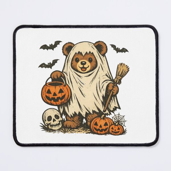 Item preview, Vintage Halloween Bear Ghost – Cute Spooky Pumpkin Trick or Treat designed and sold by Gbriel3.