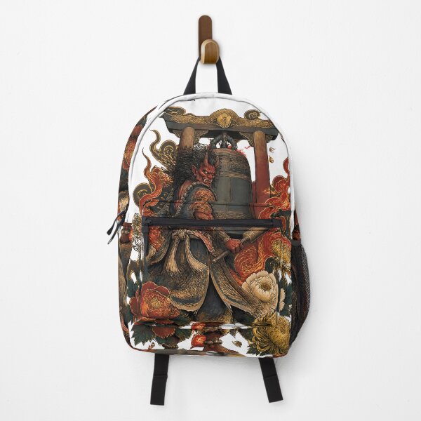 Item preview, Oni Temple Guardian – Japanese Demon Bell Dark Fantasy Art designed and sold by kaxymax.