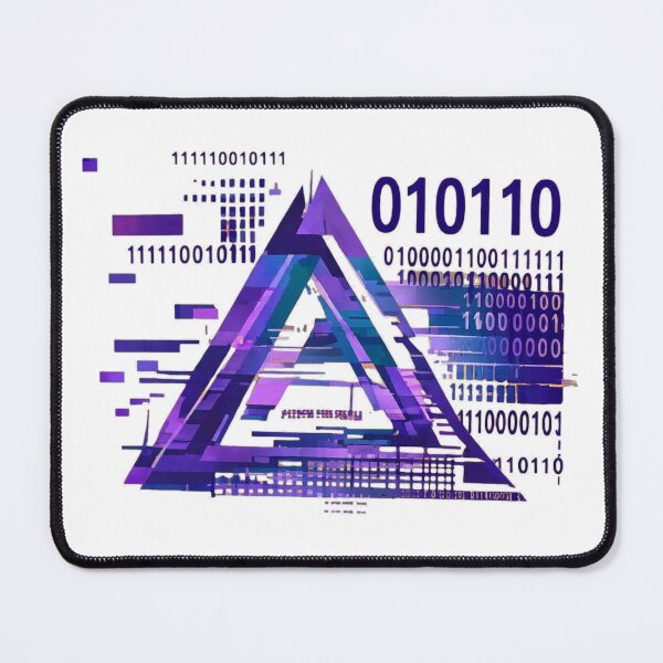 Item preview, Purple Binary Triangle Glitch Code designed and sold by puzzell.