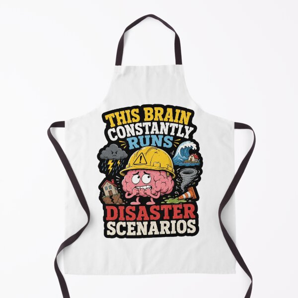 Item preview, This Brain Constantly Runs Disaster Scenarios Anxiety Humor designed and sold by ColeLaniTrading.