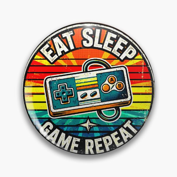 Item preview, Eat Sleep Game Repeat | Retro Gamer Vintage Design designed and sold by AstronautMerch.