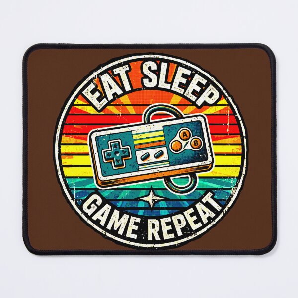Item preview, Eat Sleep Game Repeat | Retro Gamer Vintage Design designed and sold by AstronautMerch.