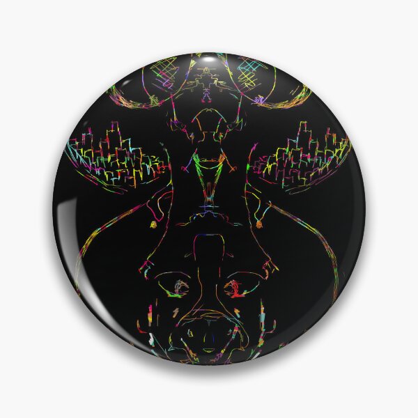 Item preview, Authenticated Neon Guardian - Hand-Drawn Abstract Art with Unique Color Hash designed and sold by Outlet Raloel.