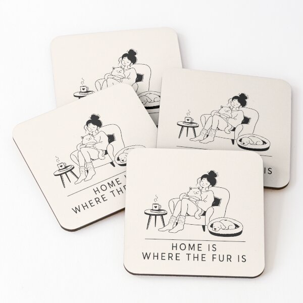 Item preview, Home Is Where The Fur Is Funny Pet Quote designed and sold by VIVID COLORS CLUB.