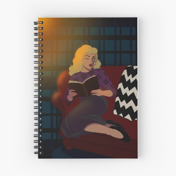 Item preview, Retro Vintage Bookworm Woman designed and sold by ellealsopaints.
