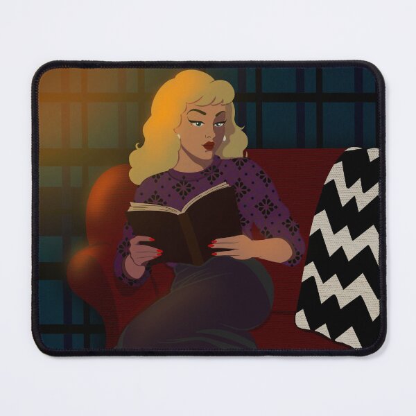 Item preview, Retro Vintage Bookworm Woman designed and sold by ellealsopaints.