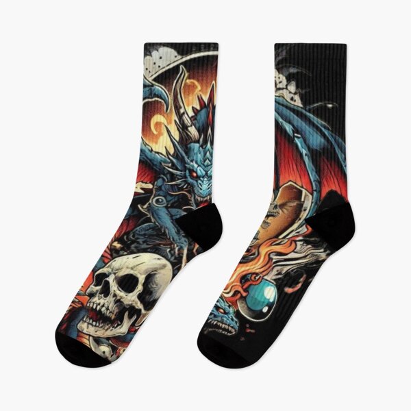 Item preview, Japanese Dragon Skull Art – Dark Fantasy Gothic Dragon Tattoo Design designed and sold by AvalonTshirts.