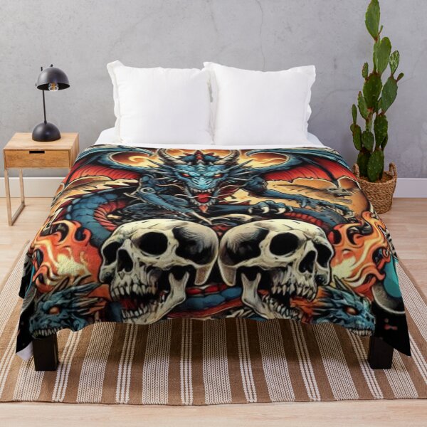 Item preview, Japanese Dragon Skull Art – Dark Fantasy Gothic Dragon Tattoo Design designed and sold by AvalonTshirts.