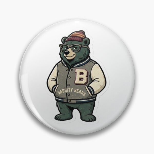 Item preview, Hipster Bear in Varsity Jacket designed and sold by Snurly.