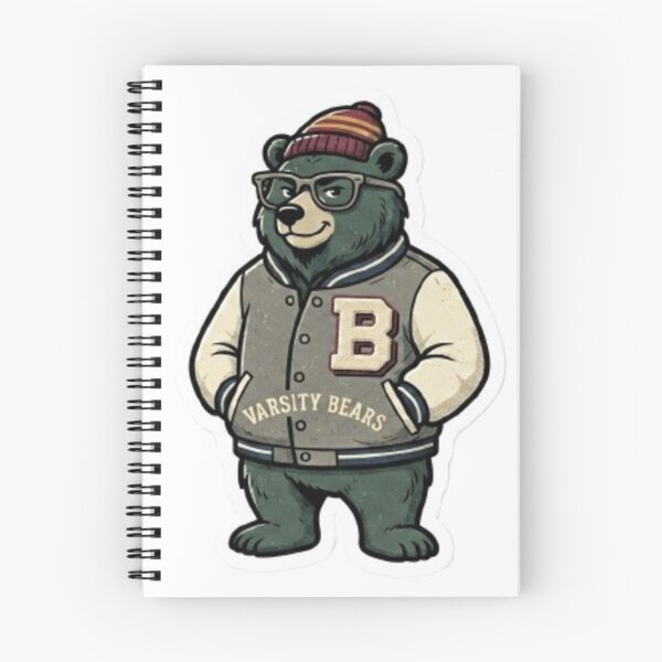 Item preview, Hipster Bear in Varsity Jacket designed and sold by Snurly.