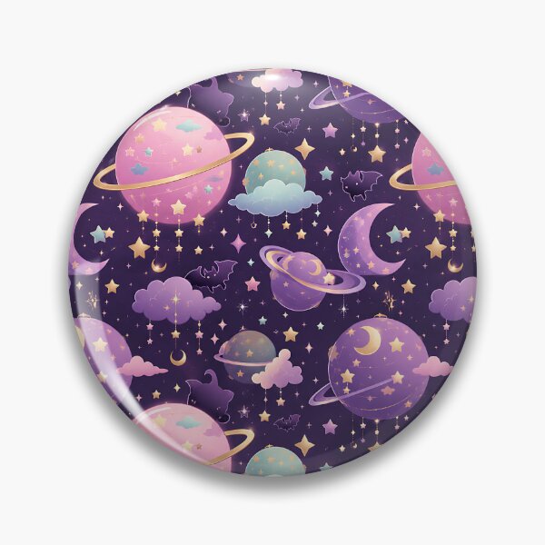 Item preview, Celestial Night Planet Bat Stars Pattern designed and sold by Thai Vibe Studio.