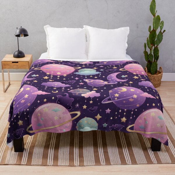 Item preview, Celestial Night Planet Bat Stars Pattern designed and sold by Thai Vibe Studio.