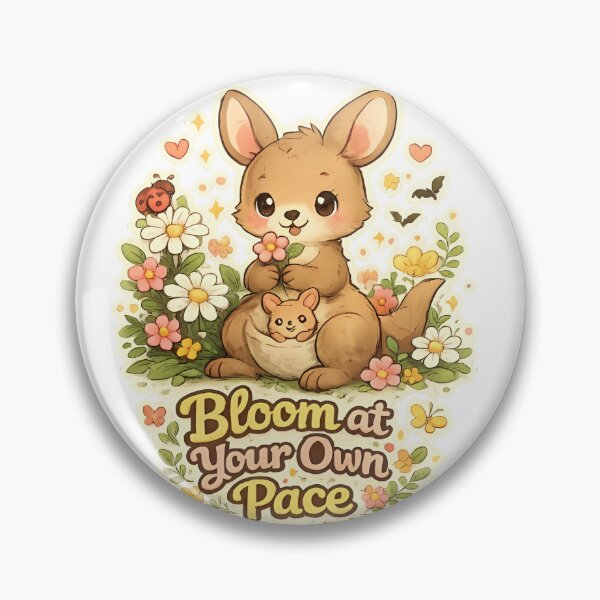 Item preview, Bloom at Your Own Pace – Cute Kangaroo Growth Mindset Design designed and sold by HoMya.