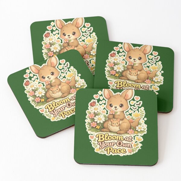 Item preview, Bloom at Your Own Pace – Cute Kangaroo Growth Mindset Design designed and sold by HoMya.